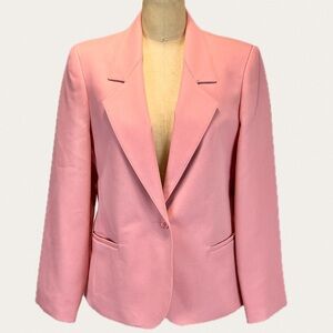 VINTAGE Carriage Court women’s blazer suit jacket coat tailored fit pink 80s 70s